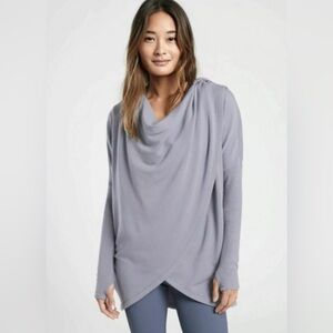 ATHLETA Twilight Lilac Purana Wrap Hoodie Sweatshirt Large